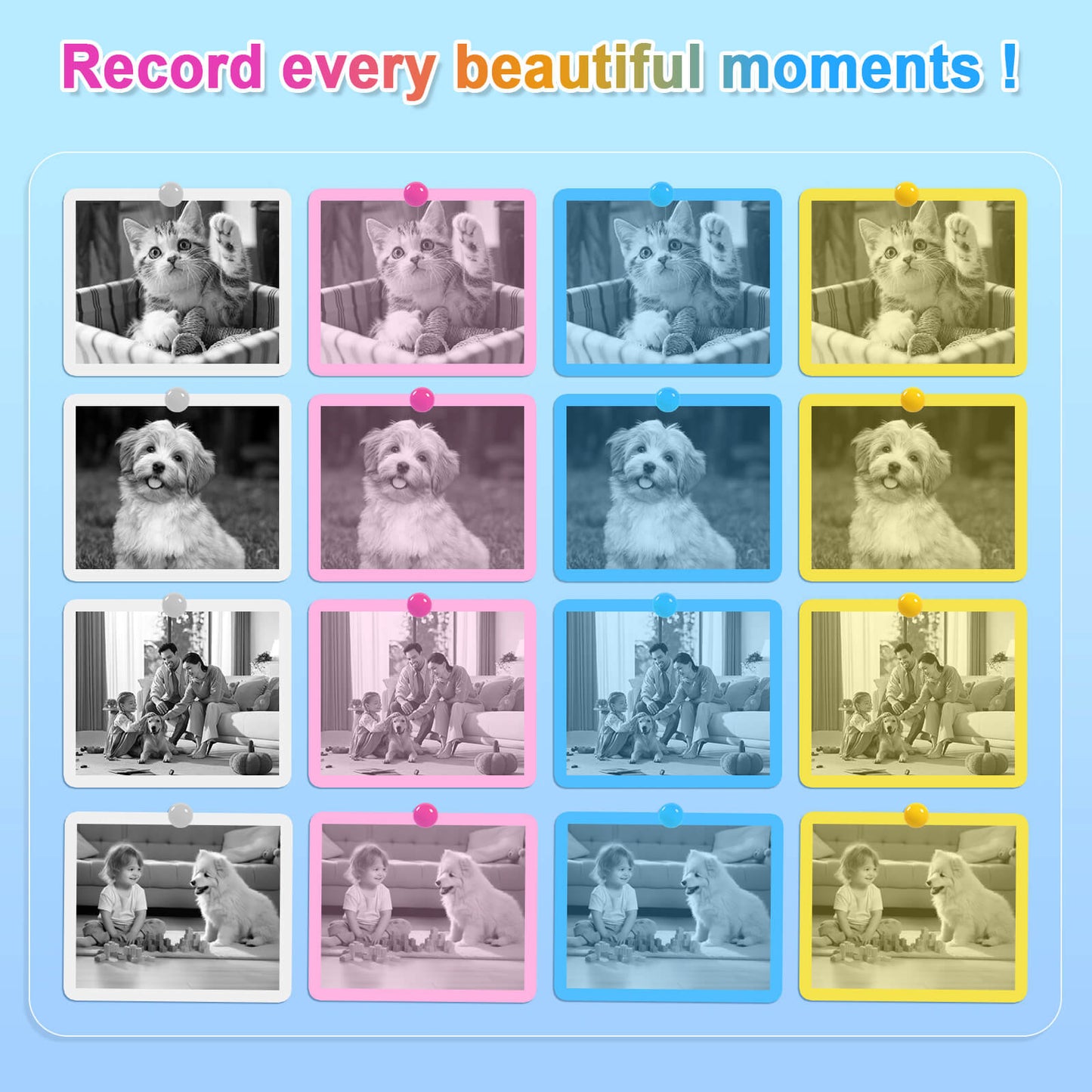 18 Rolls Kids Camera Paper Roll Refill Compatible with Most Instant Print Cameras for Kids BPA Free （2.24"x0.98" ）